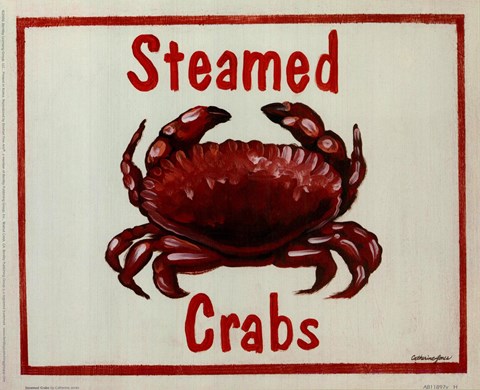 Framed Steamed Crabs Print