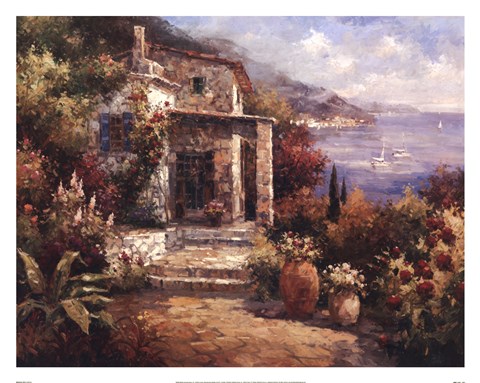 Framed Monterosso Villa Print