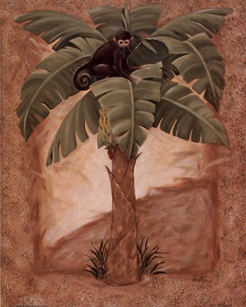 Framed Monkey Palm I Print