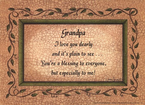 Framed Grandpa Print