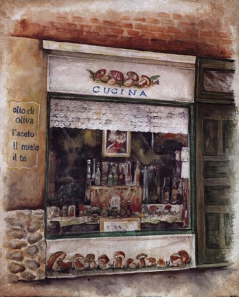 Framed Charming Shops Of Venice II Print