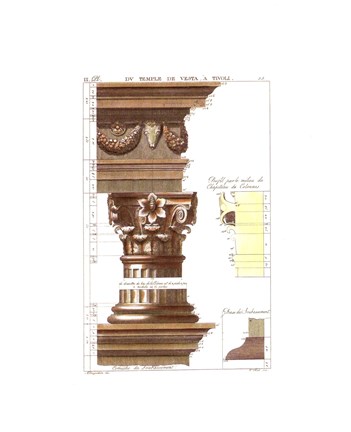 Framed Temple De Vesta A Tivoli Print