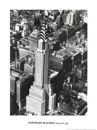 Framed Chrysler Building, New York, 1935 Print