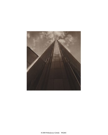 Framed Angled View Twin Towers Print