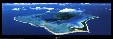 Framed Bora Bora, French Polynesia, South Pacific Print