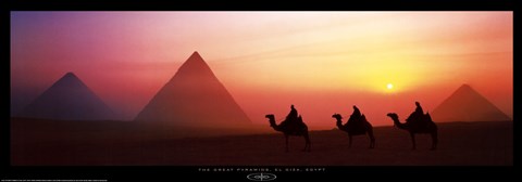 Framed Great Pyramids, El Giza, Egypt Print