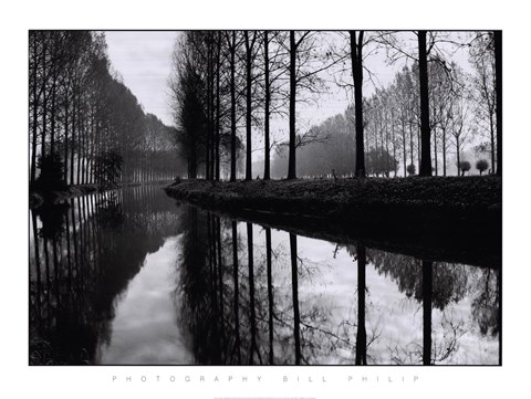 Framed Canal, Normandy Print