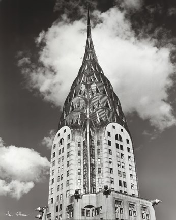 Framed Top of Chrysler Building Print