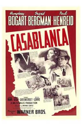 Framed Casablanca Red Print