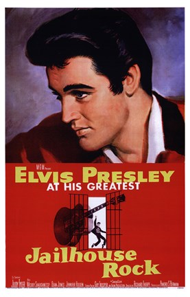 Framed Jailhouse Rock Elvis Presley at his Greatest Print