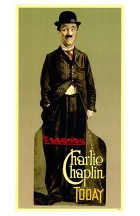 Framed Charlie Chaplin - Standing Print