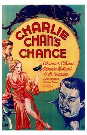 Framed Charlie Chan&#39;s Chance With Warner Oland Print