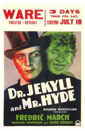 Framed Dr Jekyll and Mr Hyde Theatre Print