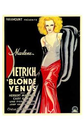 Framed Blonde Venus - woman posed Print