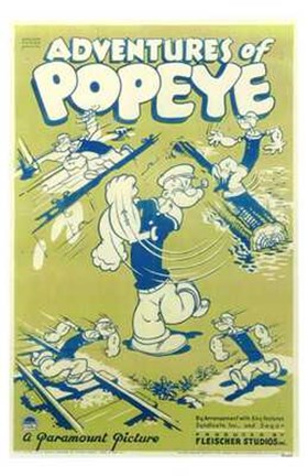 Framed Adventures of Popeye Print