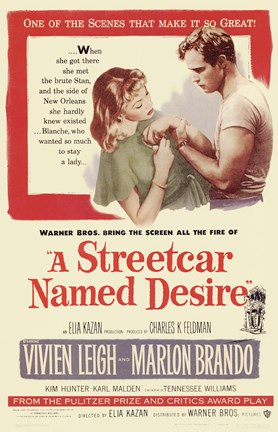 Framed Streetcar Named Desire Marlon Brando Print