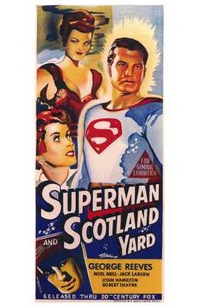 Framed Superman in Scotland Yard Print