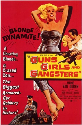 Framed Guns  Girls and Gangsters Print