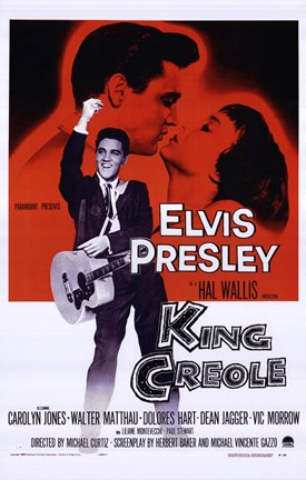 Framed King Creole Presley and Wallis Print