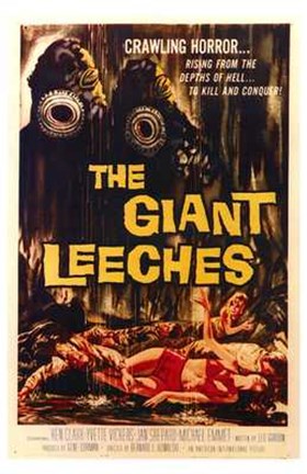 Framed Attack of the Giant Leeches Print