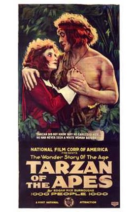 Framed Tarzan of the Apes, c.1917 - style B Print