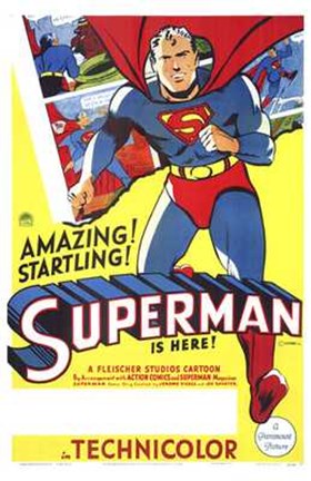 Framed Superman Amazing &amp; Startling! Print