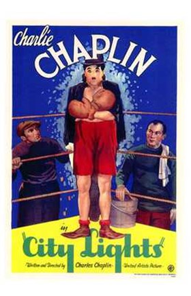 Framed City Lights - Charlie Chaplin Print