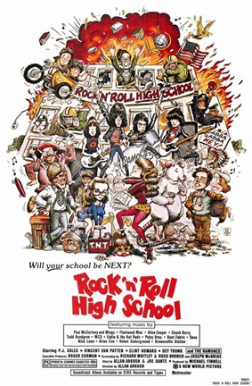 Framed Rock N Roll High School Print