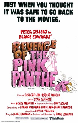 Framed Revenge of the Pink Panther Print