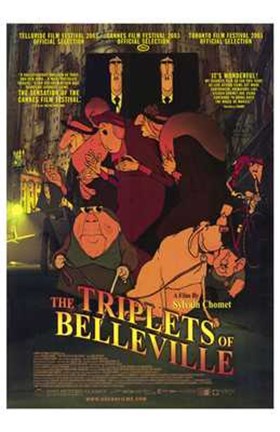 Framed Triplets of Belleville (movie poster) Print