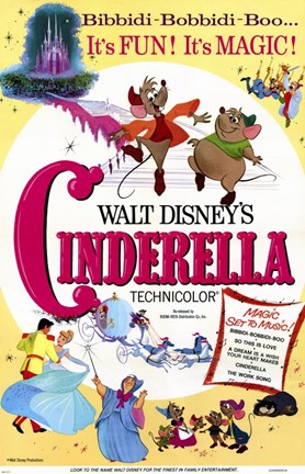 Framed Cinderella Disney Movie Print