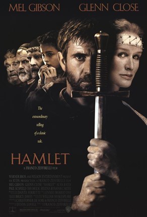 Framed Hamlet with a sword Print