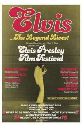 Framed Elvis Presley Film Festival Print