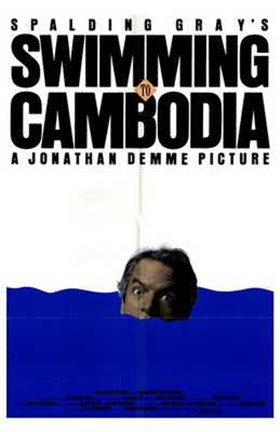 Framed Swimming to Cambodia Print