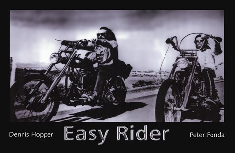 Framed Easy Rider Dennis Hopper &amp; Peter Fonda Print