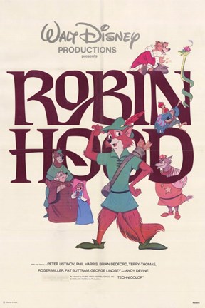 Framed Robin Hood Disney Print