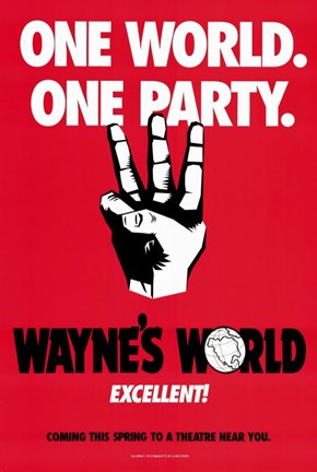 Framed Wayne&#39;s World - red Print