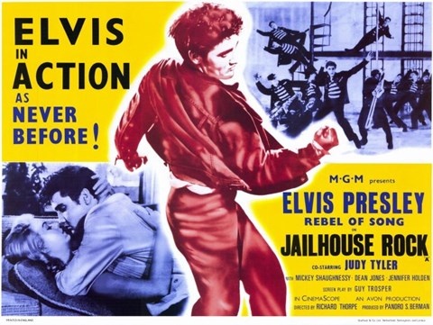 Framed Jailhouse Rock Elvis in Action as Never Before Print