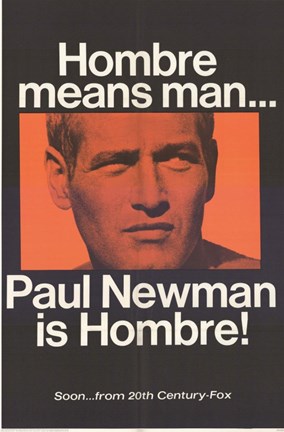 Framed Hombre Paul Newman Print