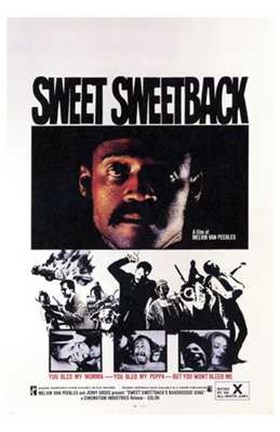 Framed Sweet Sweetback&#39;s Baad Asssss Song Print
