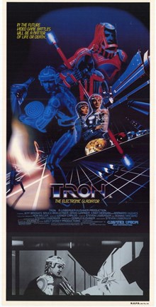 Framed Tron with Movie Scene Print