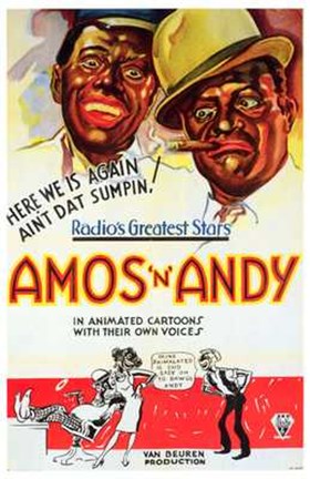 Framed Amos &#39;N&#39; Andy Cartoons Print