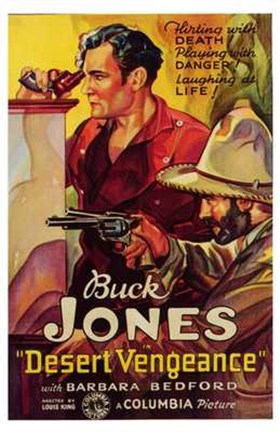 Framed Desert Vengeance - Buck Jones Print