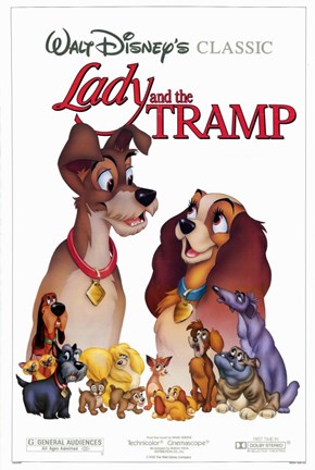 Framed Lady and the Tramp Cast Print