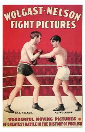 Framed Wolgast-Nelson Fight Pictures Print