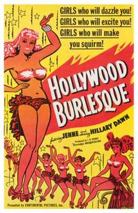 Framed Hollywood Burlesque Print