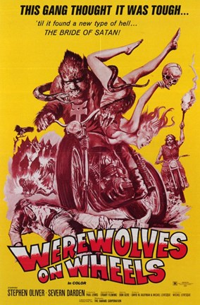 Framed Werewolves on Wheels - Yellow Cover Print