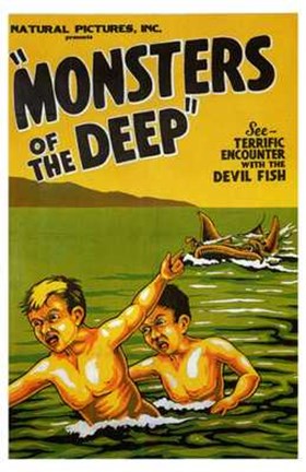 Framed Monsters of the Deep Print