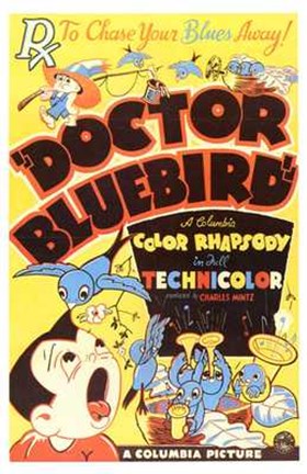 Framed Doctor Bluebird Print