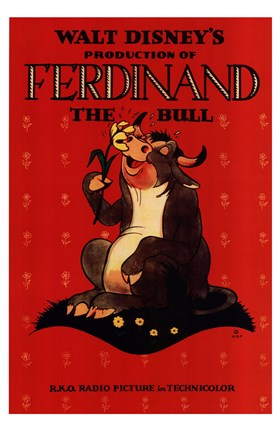 Framed Ferdinand the Bull Print